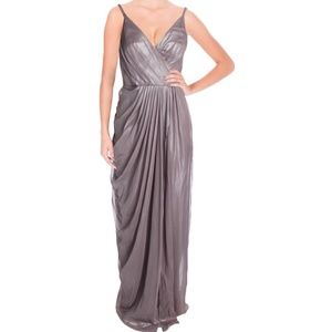 Vera Wang Metallic Chiffon Gown